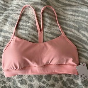 lululemon flow y bra in pink size 6